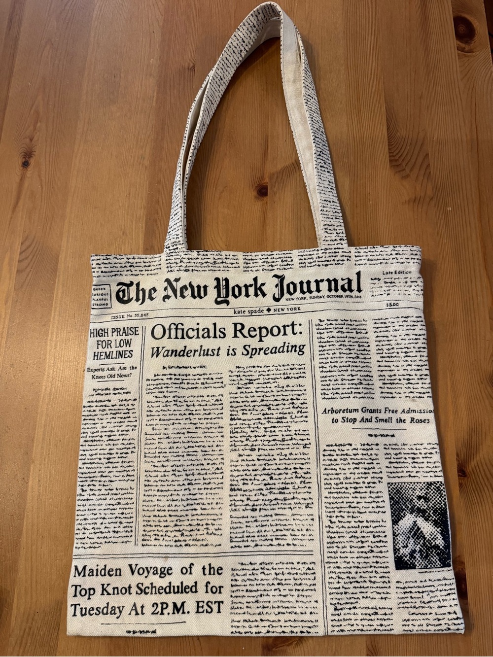 Kate Spade Newspaper Print Tote Bag in